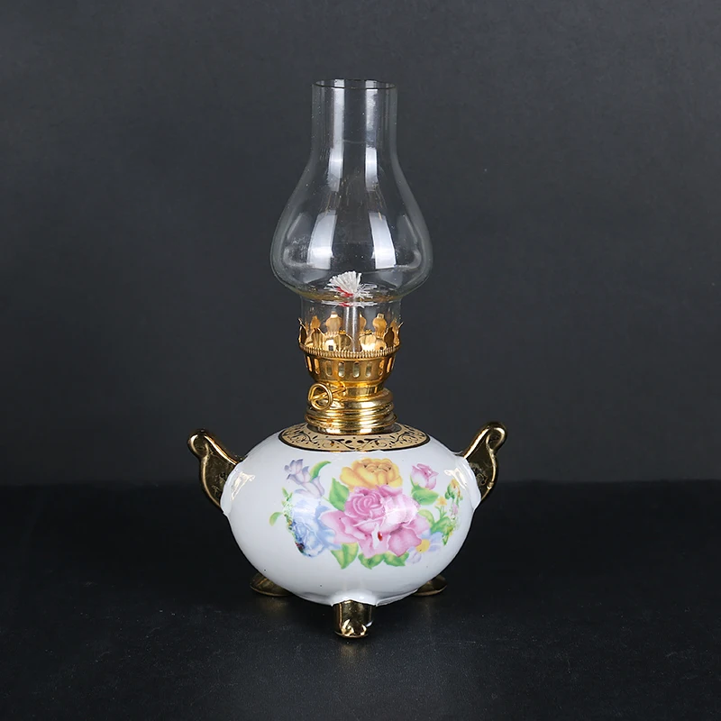 2017 Čínský styl Nejprodávanější dekorativní světla Vysoká vinobraní Kerosene lampa Čínská keramika Kempování Svícny Domů