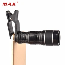 Высококачественный черный 8X оптический монокулярный телескоп с трансфокатором объектив камеры с зажимом для мобильного смартфон