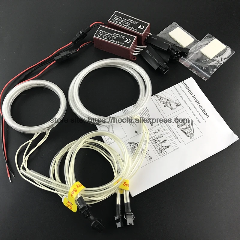 HochiTech ccfl комплект ангельских глаз белый 6000k гало кольца фара для Hyundai Tiburon 2007