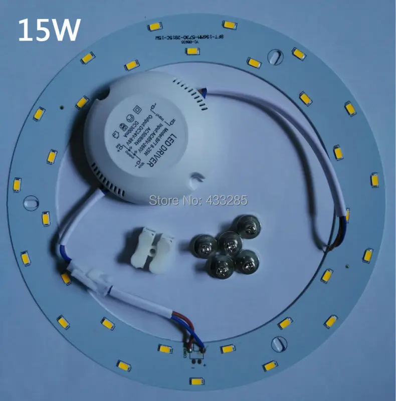 5 Вт 12 15 СВЕТОДИОДНЫЙ круг панель светильник 85V 265V AC SMD 5730 светодиодный круглая