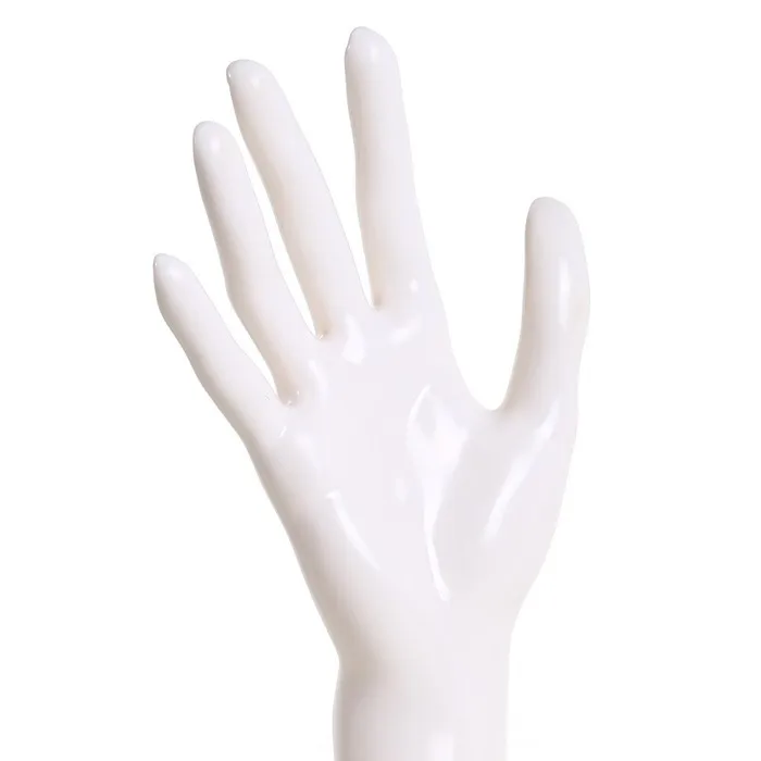 Белый глянцевый правый женский манекен рука для браслетов кольца ювелирные изделия стенд дисплей