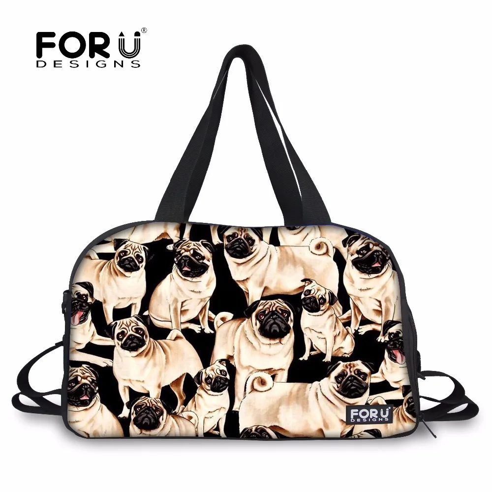 

FORUDESIGNS French Bulldog/Labrador Retriever Portable Large Capacity Fitness Gym Bag Men Women Foldable Cloth Travel Handbags S