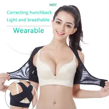 Women Back Posture Correction Belt Chest Body Shaper Breast Band Shoulder Lift Up Bra Support Bandage Brace Posture Corrector