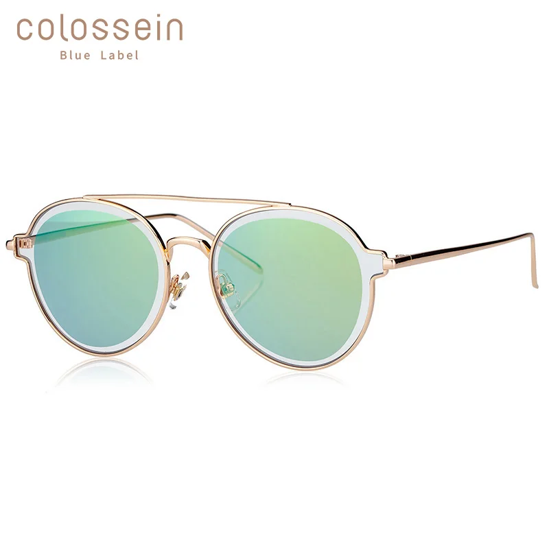 COLOSSEIN Pinglas круглые солнцезащитные очки для Женщин Twin-beams двойные линзы PC брендовые