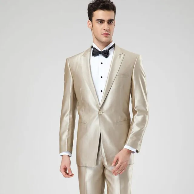 Tailor made Wedding suit dress champagne men suit new cultivate one's