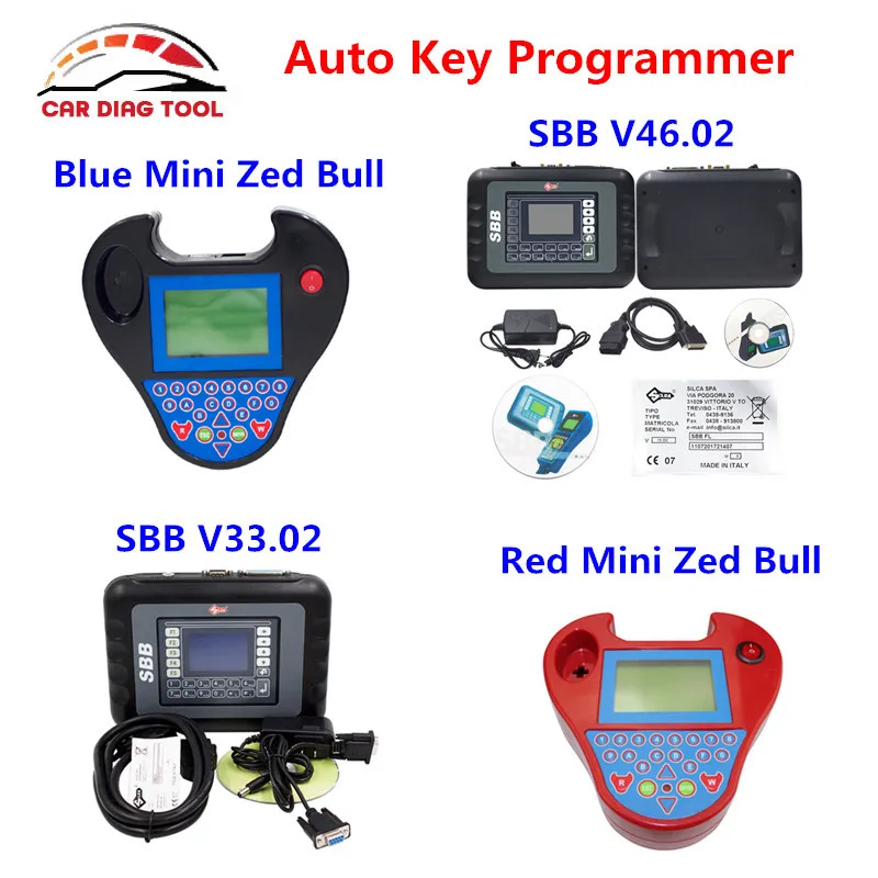 2017 без отметок Auto Key Программист Silca SBB V46.02 V33.02 и смарт Mini Zed Bull кодовый V508 Zedbull ключ