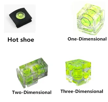 

50pcs / lotMini One-Dimensional,Two-Dimensional,Three-Dimensional Hot shoe Bubble Spirit Level Acrylic For Camera CD50