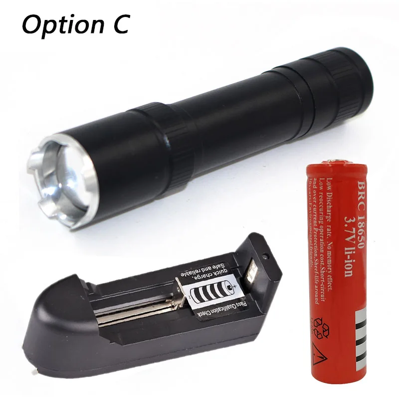 Litwod Z10I3 XML Q5 Портативный Алюминий светодио дный фонарик Мощность 18650 Перезаряжаемые батареи увеличить свет для кемпинга открытый - Испускаемый цвет: Option C