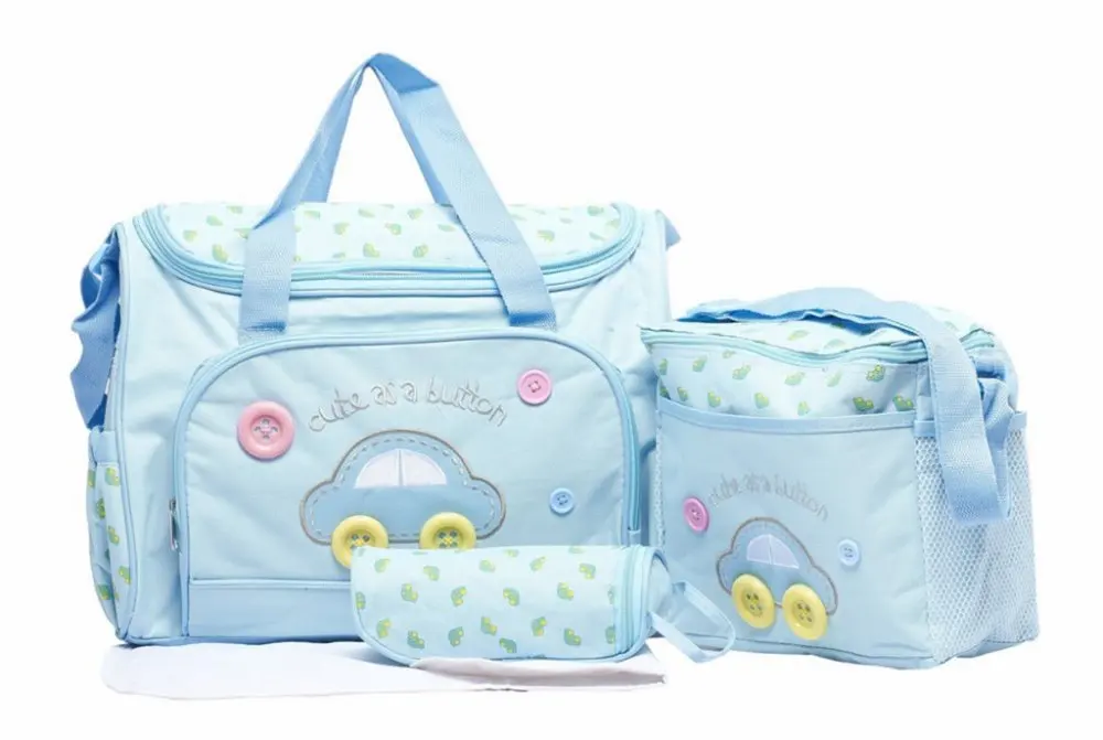 Hot Sale 4pcs/set Diaper Bags Designer Maternity Nappy Bags handbag Mummy Baby Bag baby tote ...