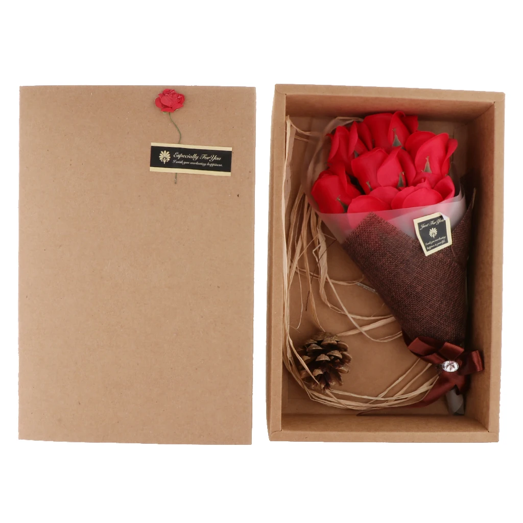 7pcs Soap Rose Flowers Box Birthday Creative Wedding Valentine Gift