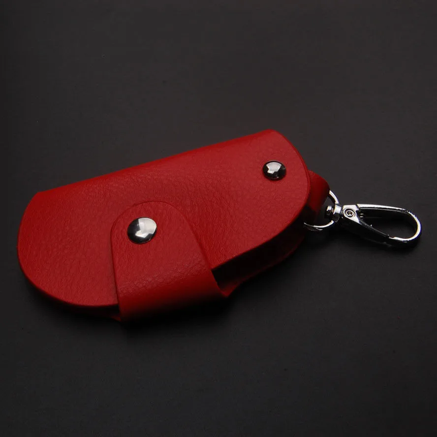 

Car Leather Remote Smart Key Entry Protective Holder Fob Case + Keyring Car Key Case Shell Kechain Holder Bag for A3 Car-styling