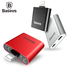 Baseus 2 in 1 Audio Cable For iPhone 8 7s Plus Earphone Headphone Music Fast Charging Adapter For iPhone 8 7s Splitters Aux Cord