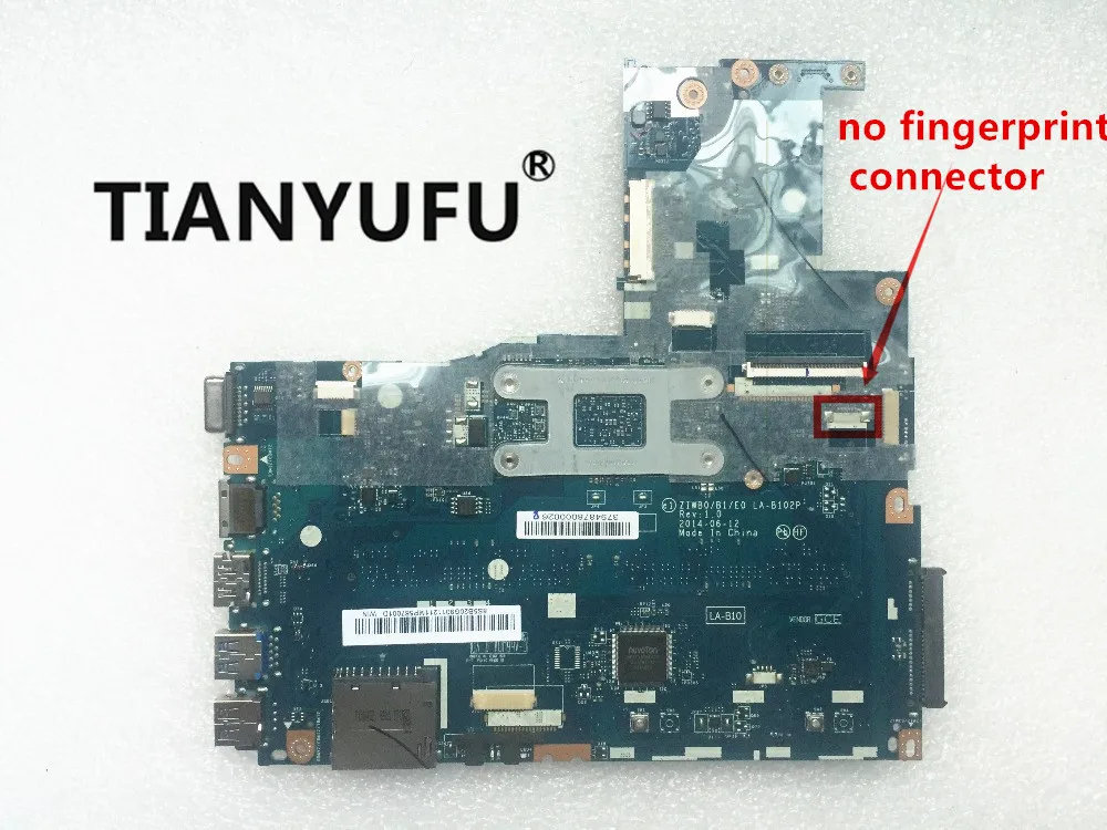Новая материнская плата ZIWB0/B1/E0 для ноутбука Lenovo LA B102P N2830 N2840 CPU (без разъема