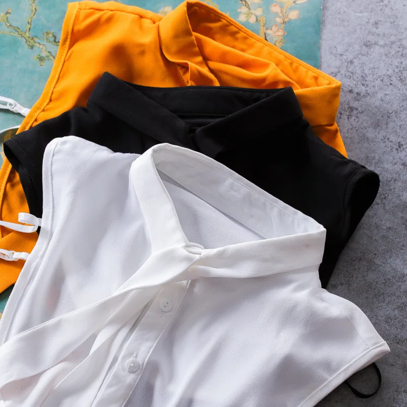 

Ribbon Bow Pearl Necklace Women Shirt False Collar Stand Collar Shirt Fake Collar