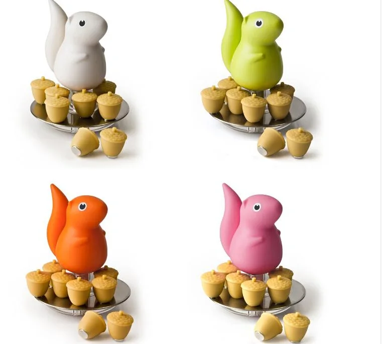 

Cute Squirrel Egg Magnet Acorn Pine Cone Refrigerator Sticker Whiteboard Message Magnetic Sticker Fridge Magnet Creative Toy
