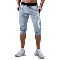 Для мужчин Мешковатые джоггеры Повседневное узкие шорты-шаровары Soft 3/4 брюки новые модные брендовые мужские тренировочные брюки Летние