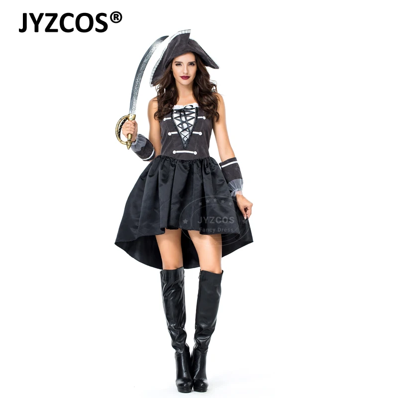 JYZCOS Сексуальный Женский пиратский костюм карнавальный Хэллоуина взрослый для