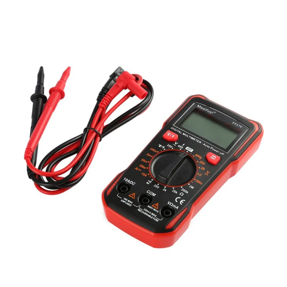 

FY17C Digital Handheld Mini Voltmeter Ammeter Ohmmeter Multimeter AC DC Volt Current Temp Tester Meter Portable Multitester