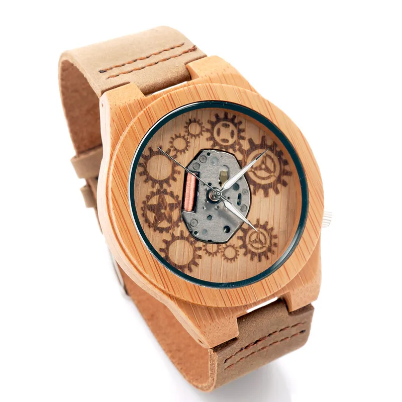 BOBO BIRD Original Wooden Watches Mens Japan Movement Quartz Watch Fashion Casual Analog Wristwatch Relogio Feminino Hot C-B09