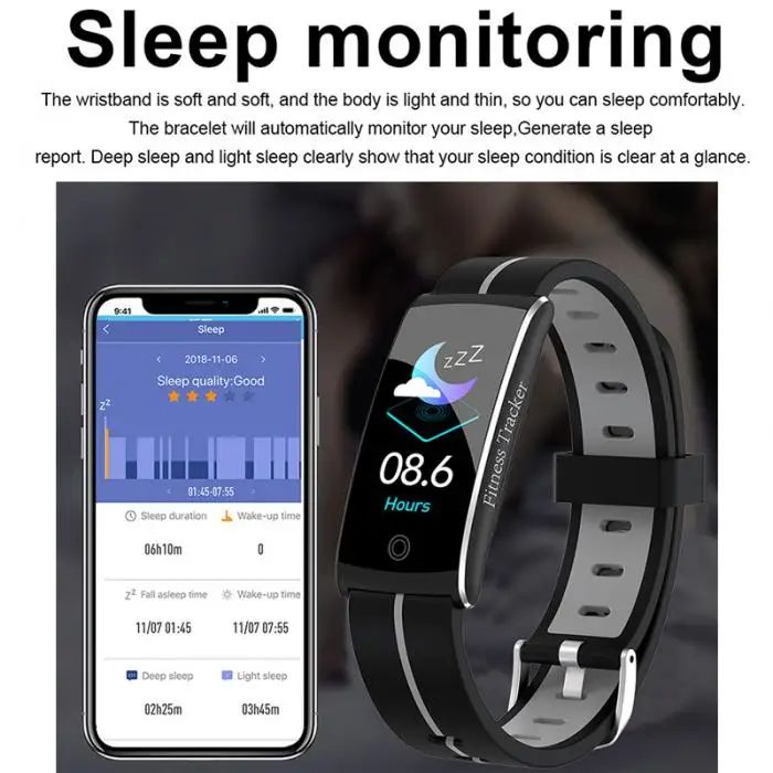 Горячий умный Bluetooth браслет Цветной водонепроницаемый сердечный ритм женский физиологический цикл мониторинга BUS66