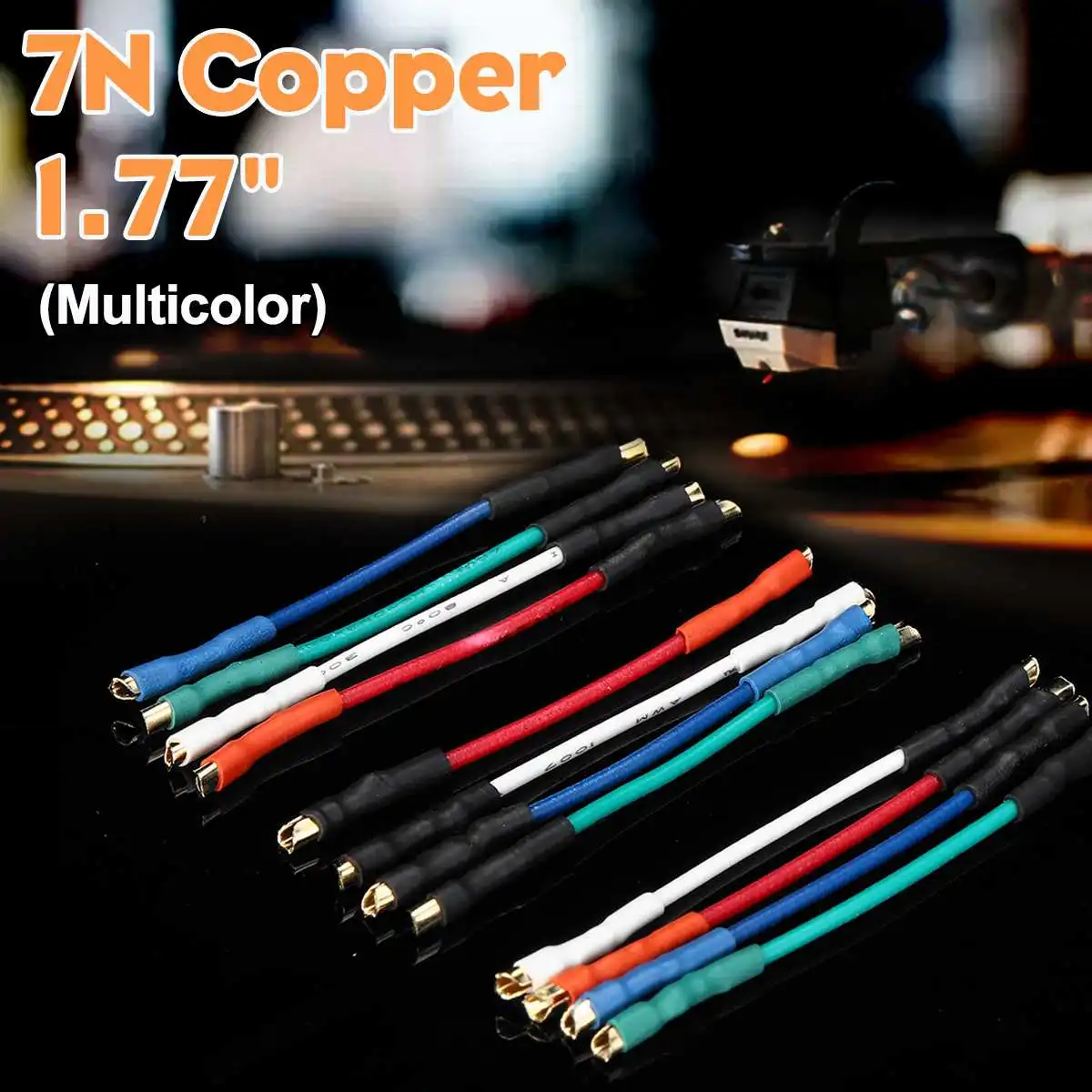 

Dia 0.3cm 7N Copper Turntable Phono Headshells Silver Insulation Leads Header Headshells Wire Cable Universal