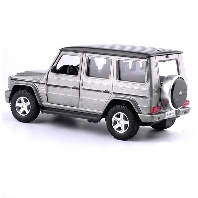 1:32 Benz G63 машина Diecasts игрушечный транспорт горячая модель колеса автомобиля с машиной Горячая дверь колеса может быть открытая игрушка - Цвет: Silver