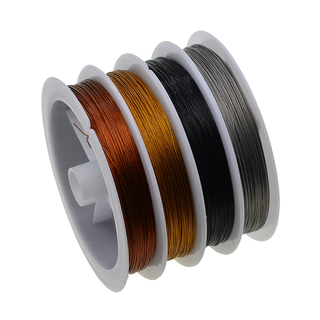 

Wholesale Lot Soft Copper Wire/Wire line for DIY Jewelry Making Beading Crafting Supply 0.38mm, 4 x 50 Meters of Rolls