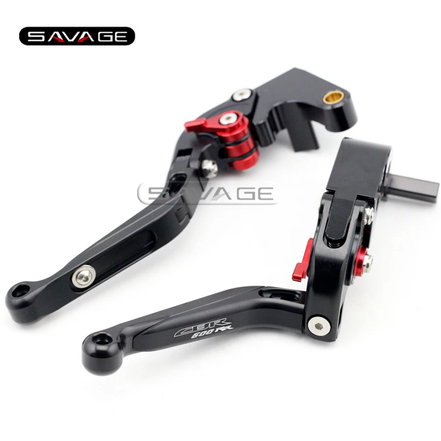 

For HONDA CBR 600RR 2003 2004 2005 2006 Black Motorcycle Adjustable Folding Extendable Brake Clutch Levers logo CBR600RR