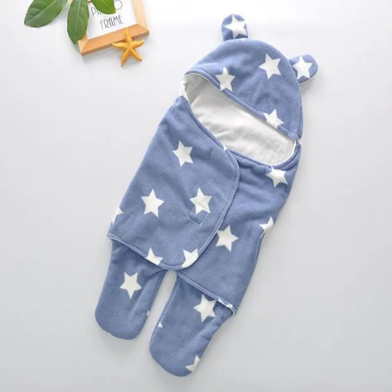 Детские постельные принадлежности Одеяло Пеленальный мешок для новорожденных младенцев двойной слой печать Плюшевые Детский Пеленальный