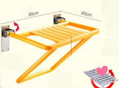 Многофункциональный складной стул для ванной комнаты складной стул, крепящийся к стене стул для пожилых людей беременных женщин Противоскользящий туалетный стул - Цвет: 8