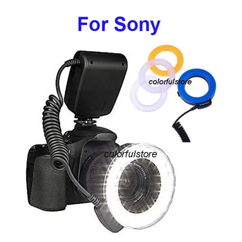

RF550 Macro 48 LED Ring Flash Flashes Speedlight Light for Sony DSLR Camera +49/52/55/58/62/67/72/77 mm Lens Lenses Adapter Ring