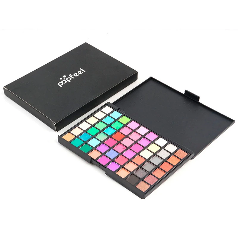 Portable Professional 54 Colors Eye Shadow Palette Fashion Cosmetic Powder Eyeshadow Palette Makeup Natural Shimmer Matt Set - Цвет: Небесно-голубой