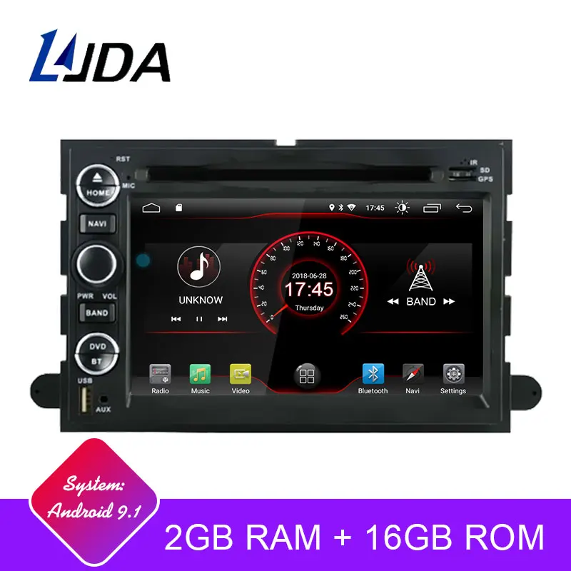 

LJDA 2 Din Android 9.1 Car Radio For Ford F150 Fusion Escape Edge Multimedia Player Stereo Auto Audio GPS DVD Video IPS Screen