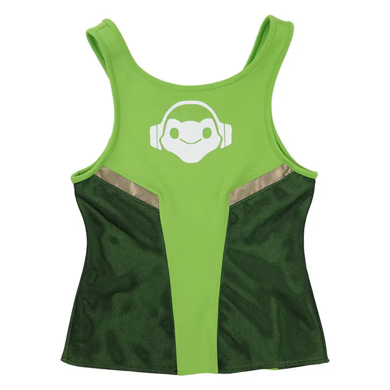 OverWatch Лусио Cospaly футболка хлопок зеленый топ футболка без рукавов Для женщин рубашка Человек футболка жилет