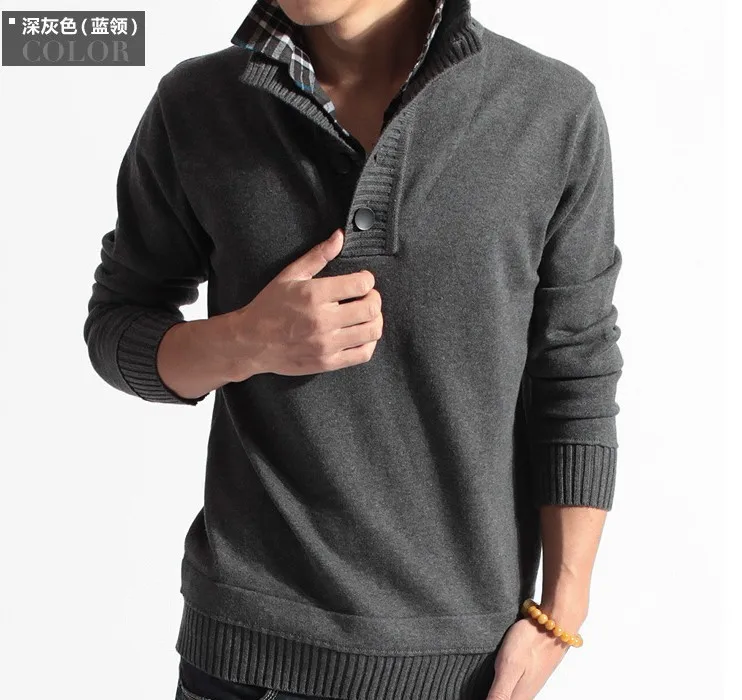 Мужской пуловер мужской бренд повседневные тонкие свитера мужские поддельные две части сетки сплошной цвет Хеджирование мужской свитер XXL