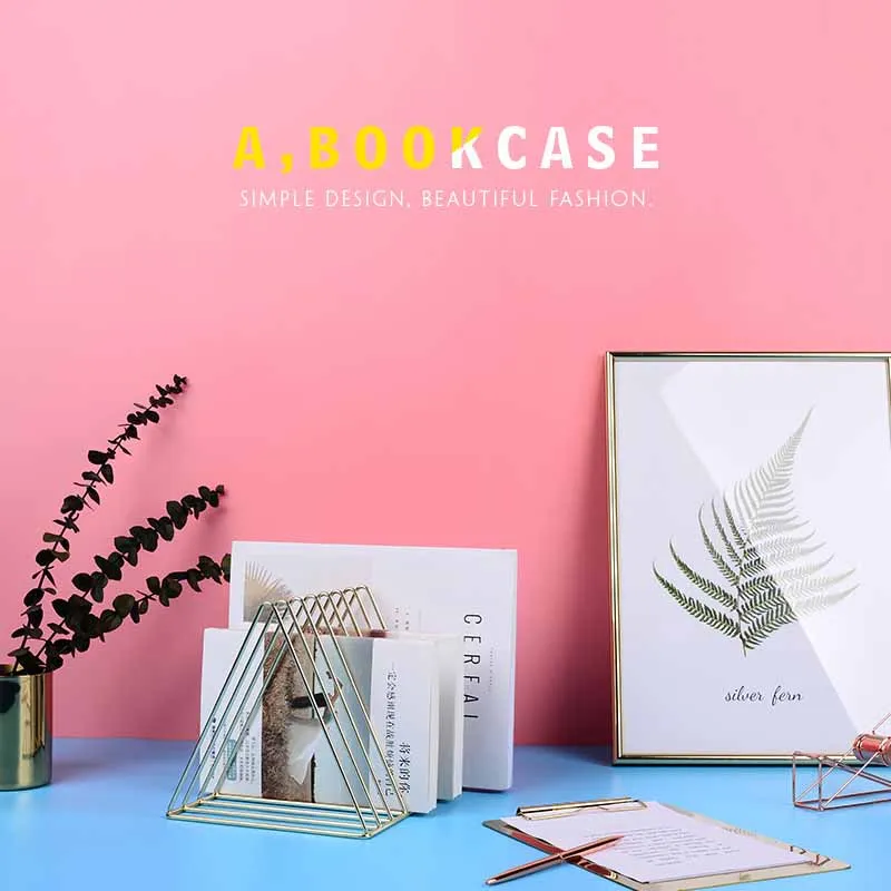 Железная книжная полка для гостиной Bookrack маленький книжный шкаф мебель дома