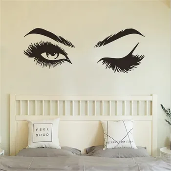 

Pretty sexy eyelashes make Wall Sticker Girl room living room decoration for home wallpaper Mural Art Decals Sexy stickers
