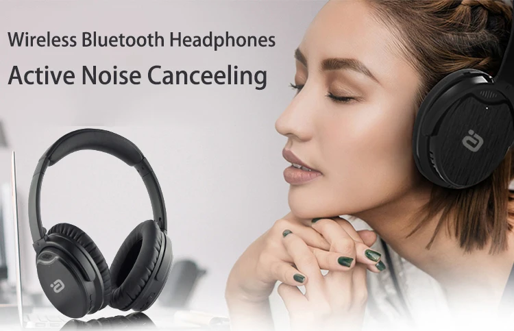 Active Noise Cancelling Bluetooth Headphones