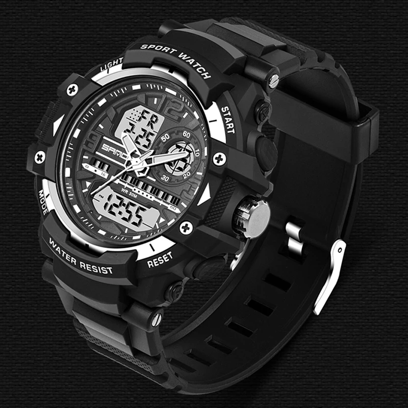 

SANDA Fashion Waterproof Sport Watch Men Camping Diving Military Wrist Watches Geneva Clock For Male Saat Relogio Masculino