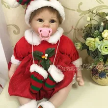 Силиконовая кукла-Реборн, игрушки с зимней рождественской одеждой для детей, подарки на день рождения и год, реалистичные куклы-реборн для девочек