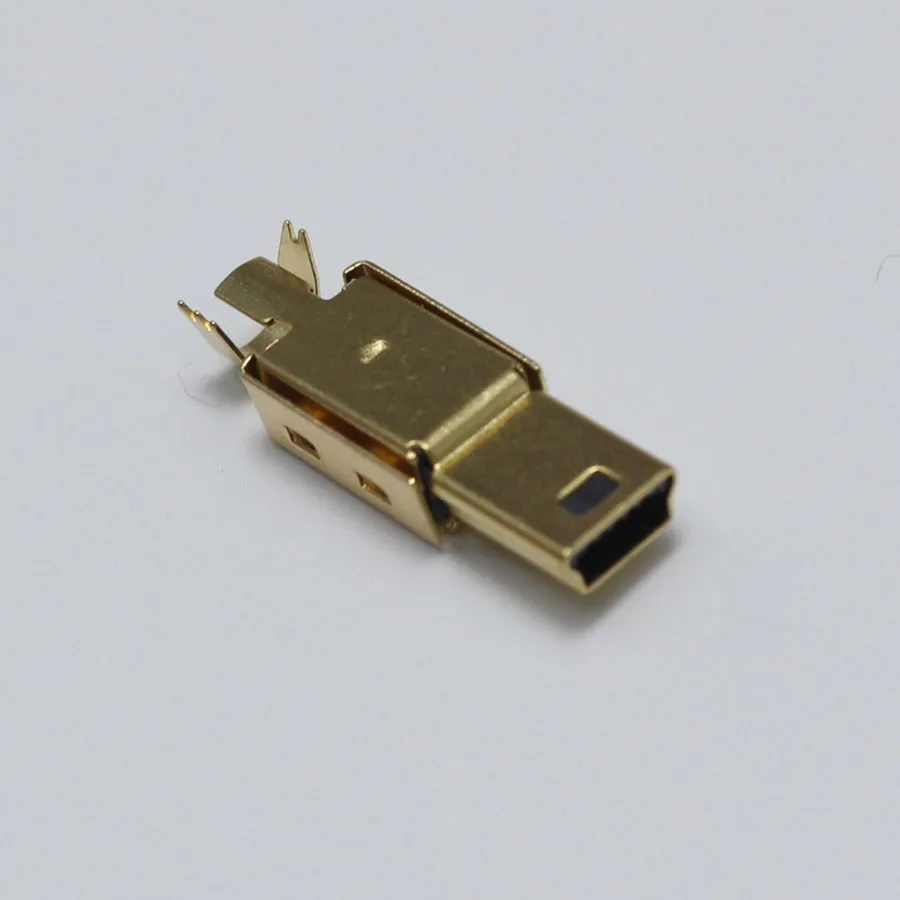 2 комплекта мини-usb 5PIN тип сварки штекер Позолоченные разъемы 4P USB Хвостовая розетка 3 в 1 DIY адаптер