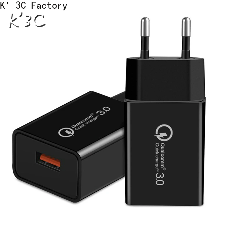 K' 3C 18 Вт Быстрая зарядка 3 0 USB зарядное устройство и QC 2 настенное для телефона
