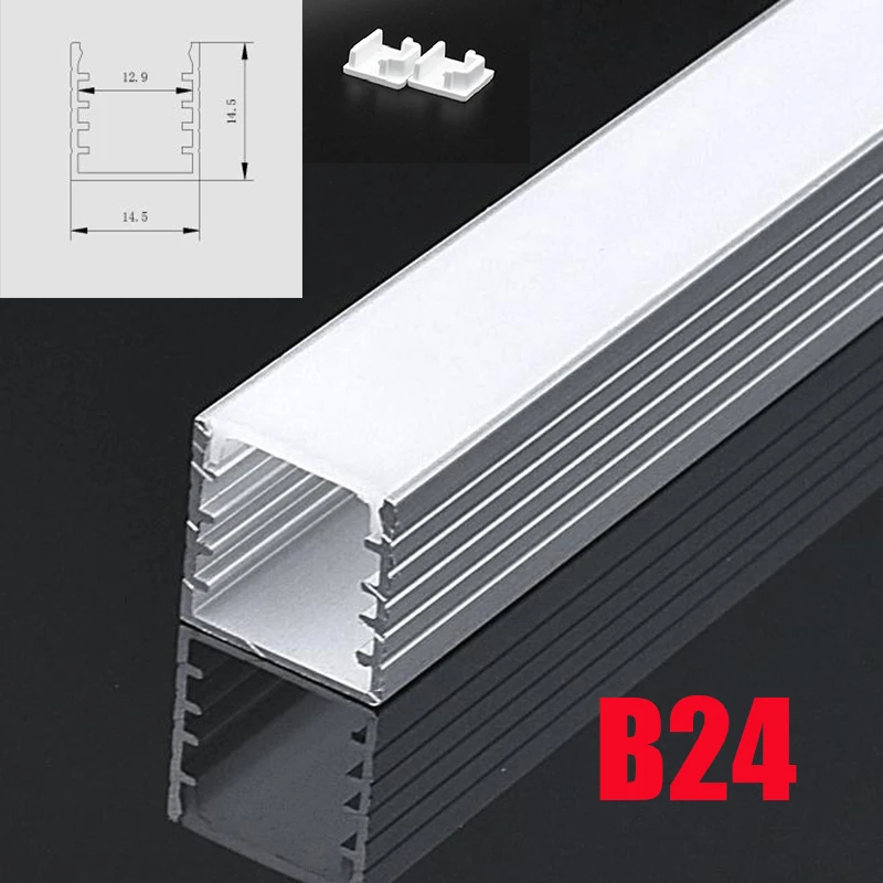 B24 5 комплектов 50 см u-образные светодиодные полосы света алюминиевый канальный профиль с крышкой, заглушки для светодиодный бар