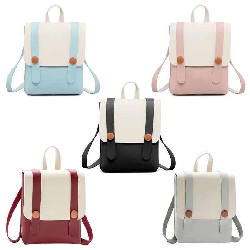 

Fashion Summer Women Girls Mini Shoulder Bag PU Leather Backpack Casual Small Mobile Phone Pouch Crossbody Book Bag Rucksack New