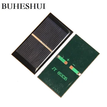 

BUHESHUI 200Pcs Mini Solar Panel 0.5V 600mA Solar Cells Photovoltaic panels Module Sun Power battery charger DIY Study 65*35MM