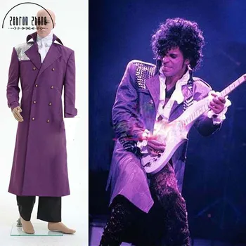 

Customized Movie Song Purple Rain Prince Rogers Nelson Costume Clothes Coat Shirt Pants Outfits Adult Cosplay Costume