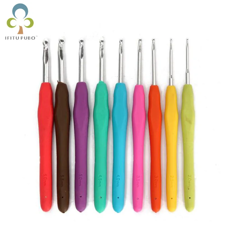 

9pcs / lot Knitting Tools Crochet Aluminum Crochet 9 Sizes Home Sewing Tools LYQ