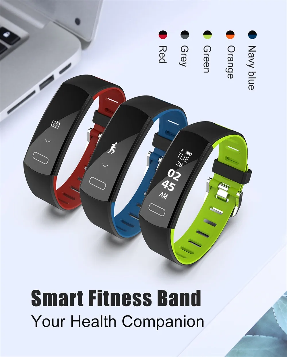 

C07PLUS Sport Heart Rate Sleeping Monitor Bluetooth 4.0 Smart Watch IP67 Waterproof Pedometer Smart Bracelet Wristband