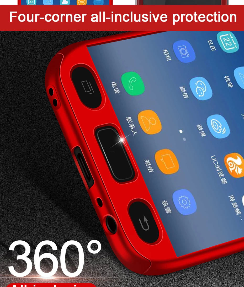 Модные 360 противоударный полное покрытие для samsung Galaxy A3 A5 J1 J3 J5 J7 J2 Prime A7 A6 A8 J4 J6 плюс чехол для телефона