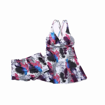 

Hot Tankini Bathingsuit Floral Printed Push Up Padded Women Beachwear One Piece Beach Bodyuit